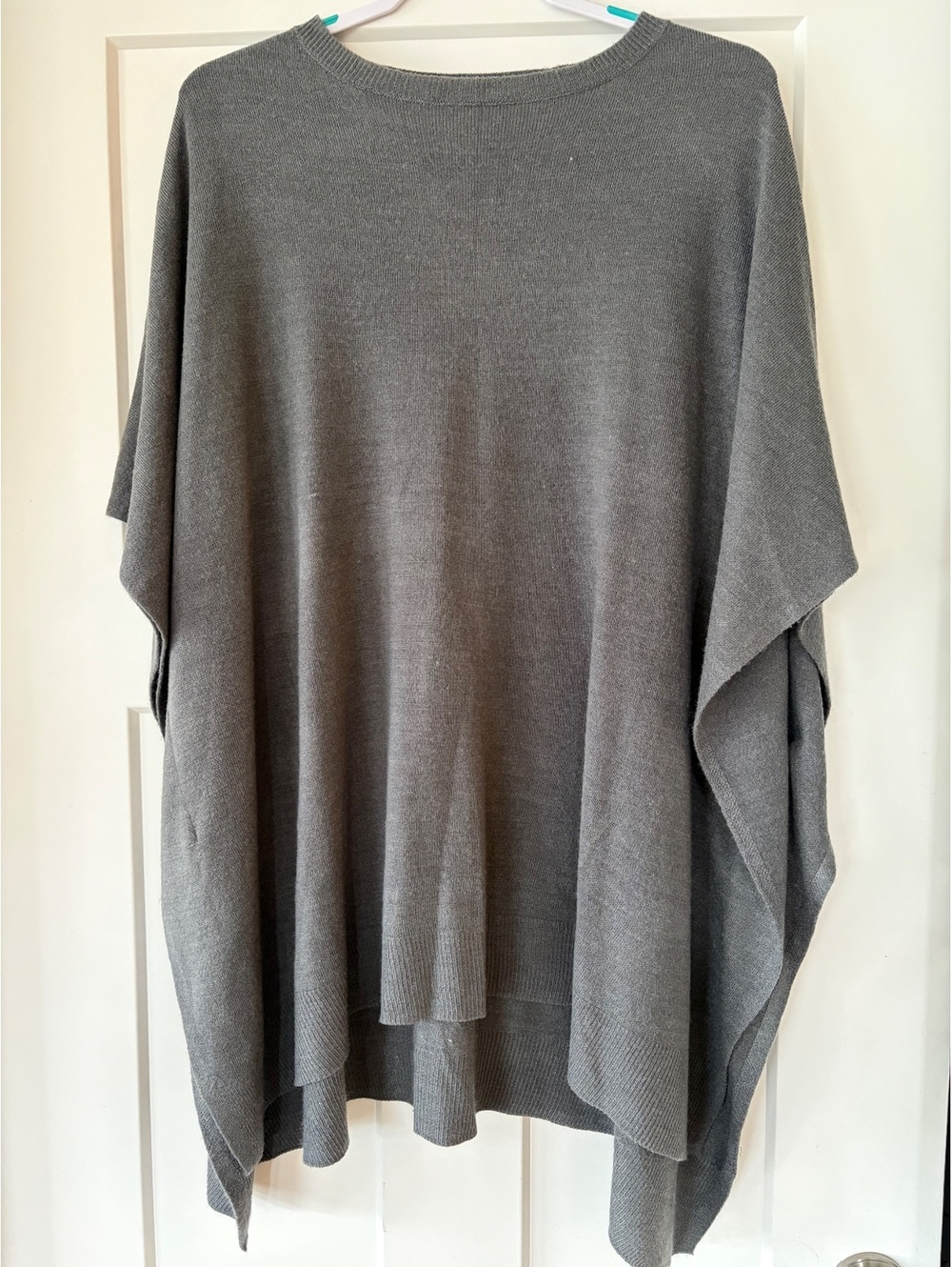 a.new day Poncho Sweater — Grey, One Size